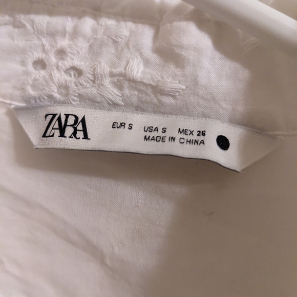 Zara Openwork Embroidered Dress in Oyster White - Picture 7 of 9